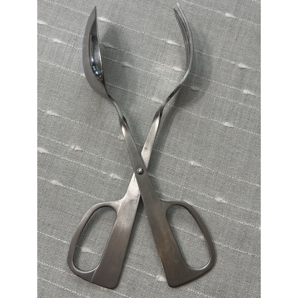 Vintage Norpro Heavy Duty Stainless Salad Tongs Server 10.25"